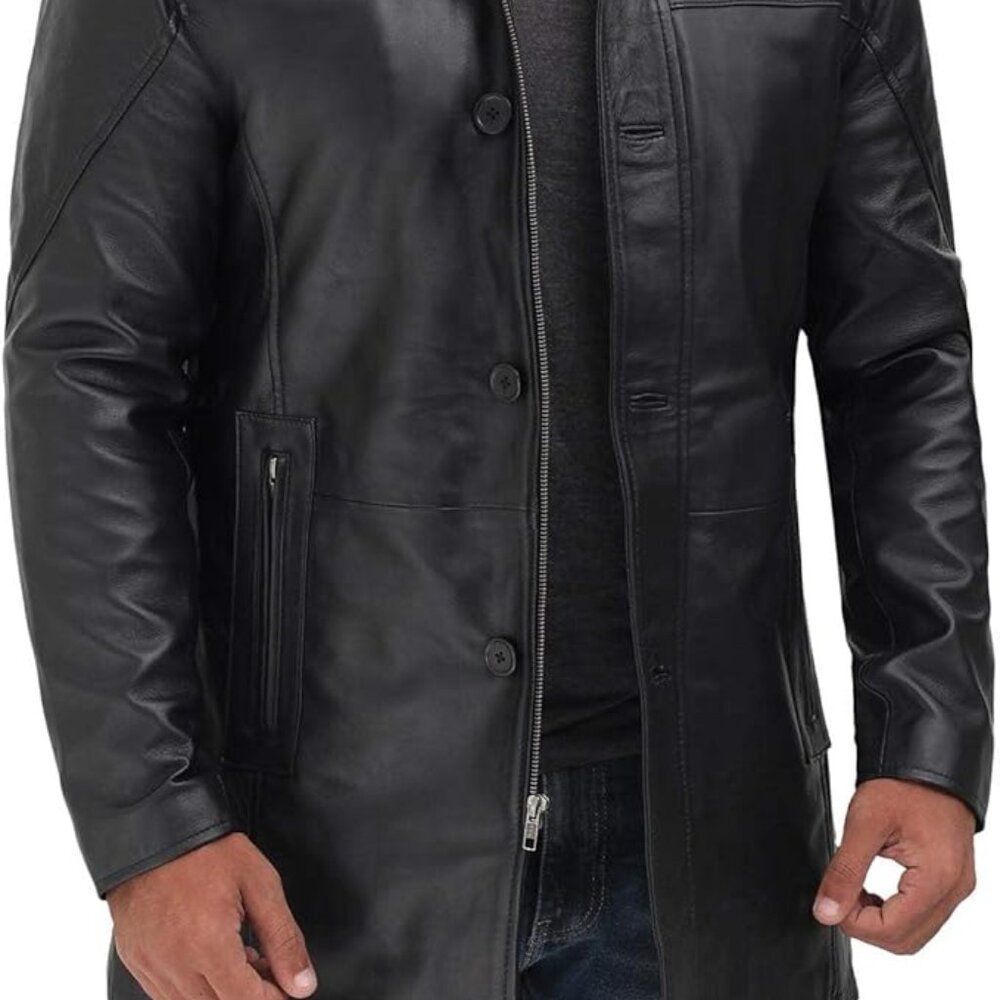 Jacket Black Real Leather XL For Men